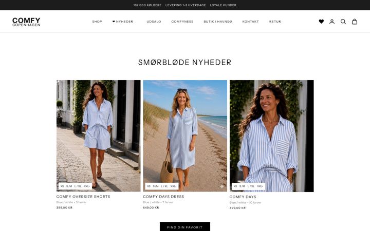 Screenshot of comfycopenhagen.dk