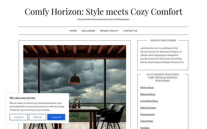 Screenshot of comfyhorizon.com