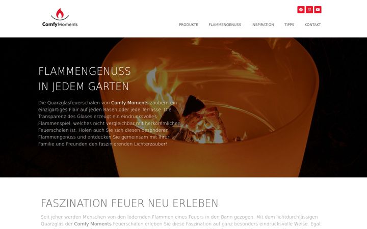 Screenshot of comfymoments.de
