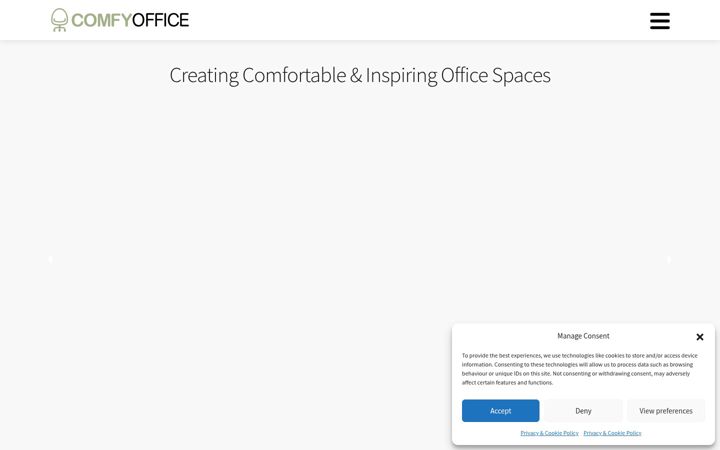 Screenshot of comfyoffice.uk