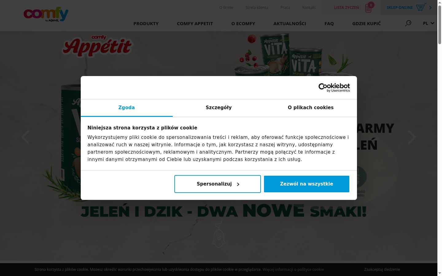 Screenshot tal-banner tal-kunsens muri qabel kwalunkwe interazzjoni