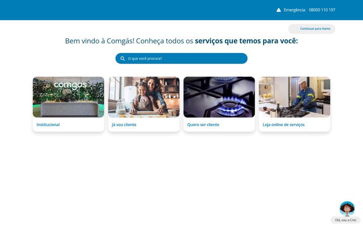 Screenshot of comgas.com.br