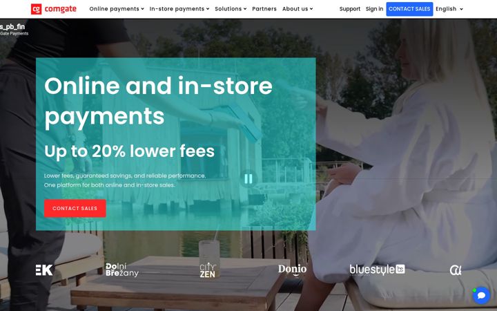 Screenshot of comgate.eu