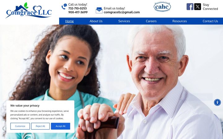 Screenshot of comgracellc.com