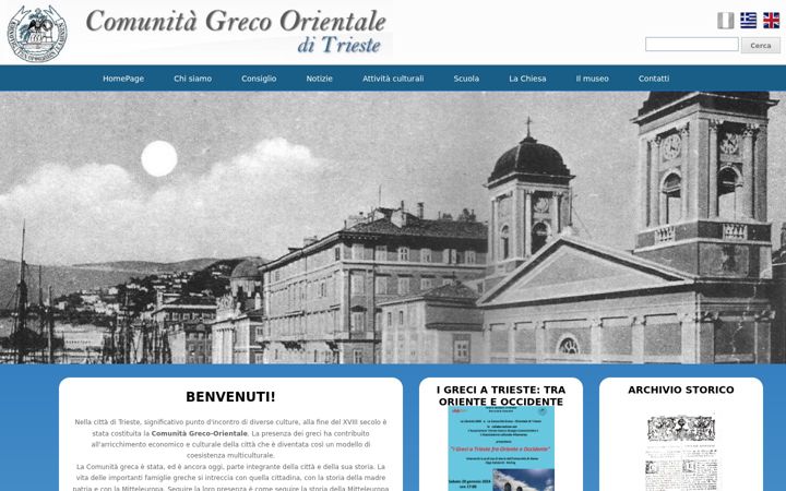 Screenshot of comgrecotrieste.it