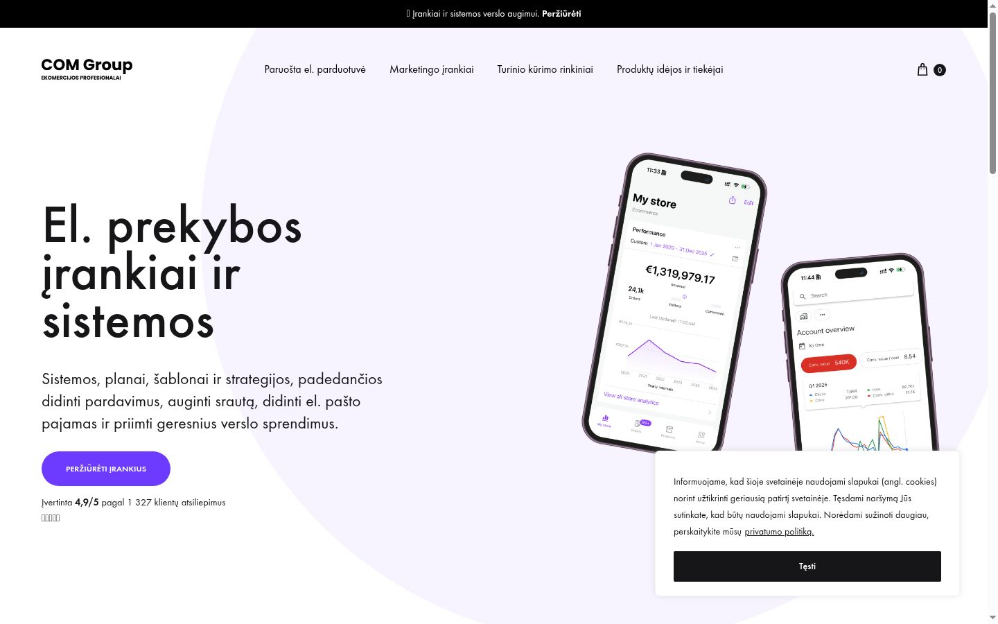 Screenshot del banner di consenso mostrato prima di qualsiasi interazione