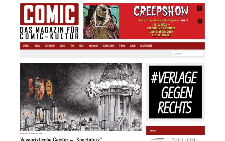 Screenshot of comic.de