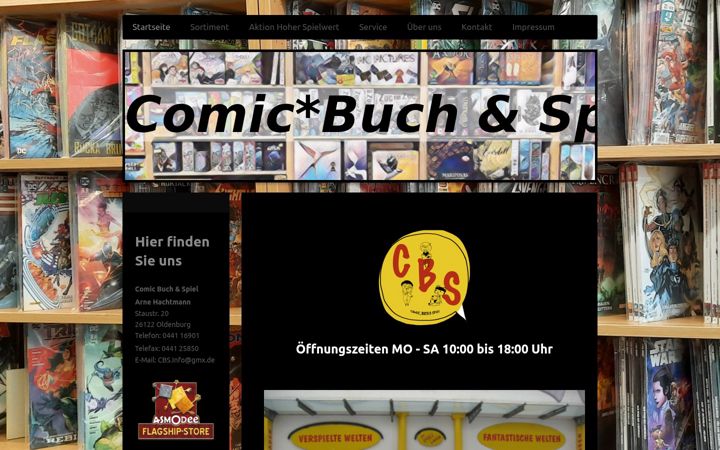 Screenshot of comicbuchundspiel.de