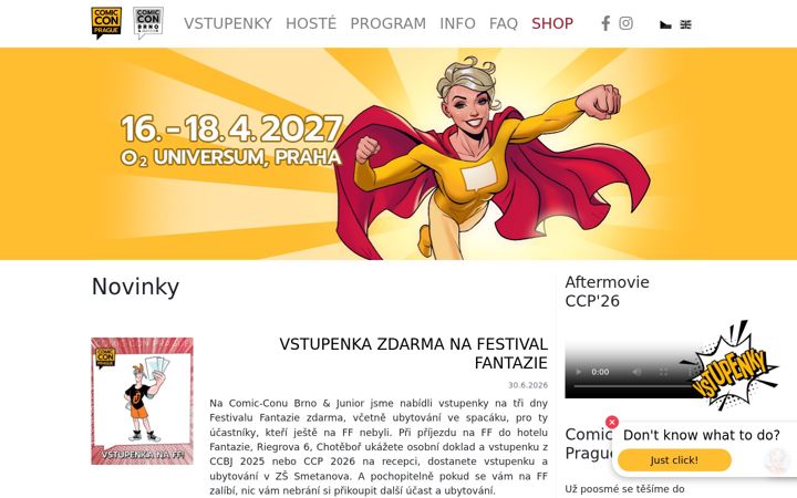 Ekrano kopija comiccon.cz