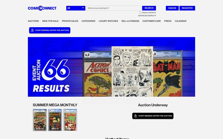 Zrzut ekranu comicconnect.com