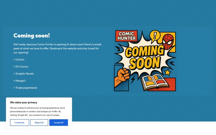 Ekrano kopija comichunter.nl