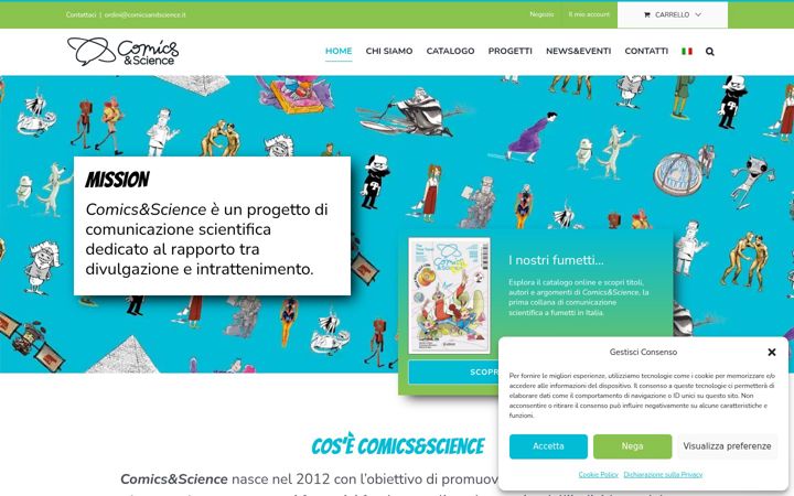 Screenshot του comicsandscience.it