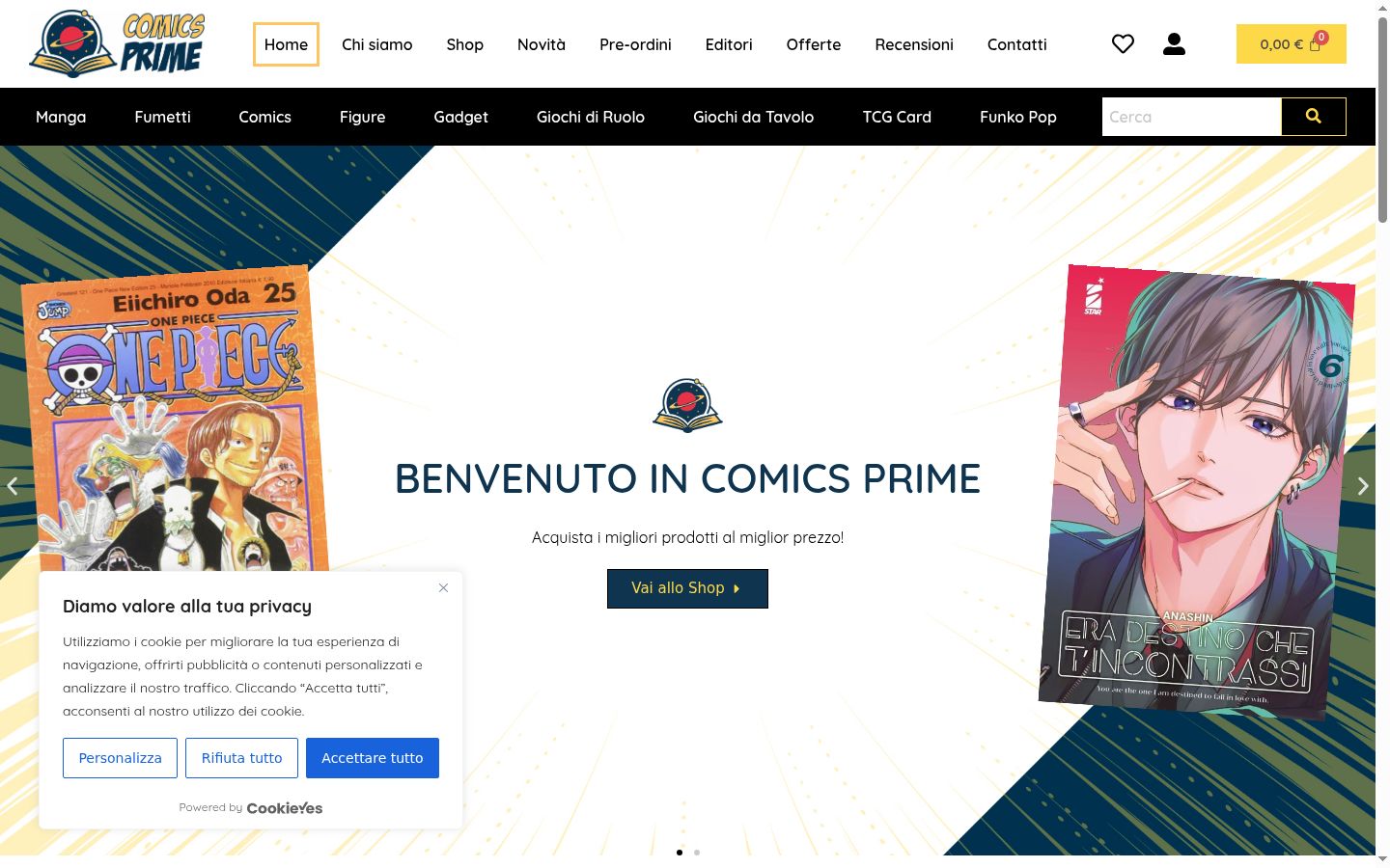 Screenshot του banner συγκατάθεσης που εμφανίστηκε πριν από οποιαδήποτε αλληλεπίδραση