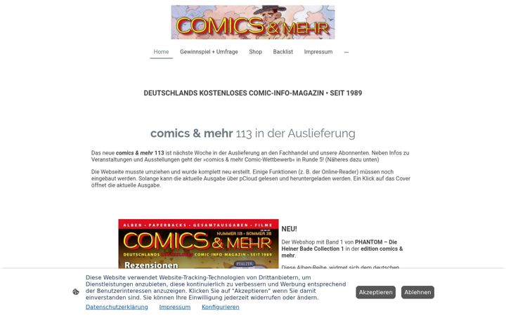 Screenshot of comicsundmehr.de