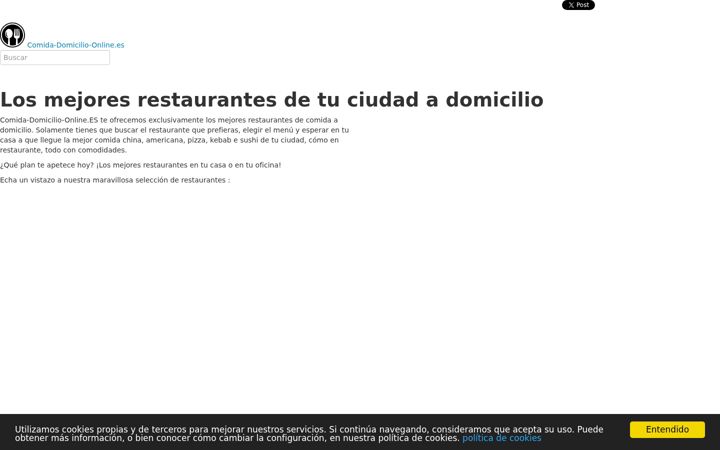 Screenshot of comida-domicilio-online.es