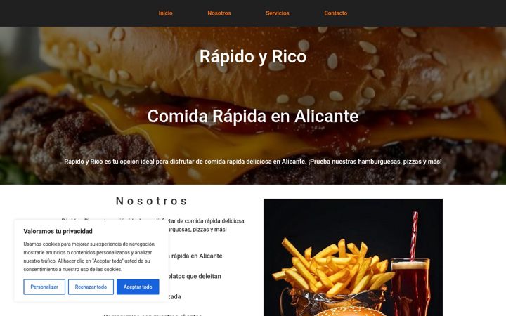 Screenshot of comidas-rapidas.es