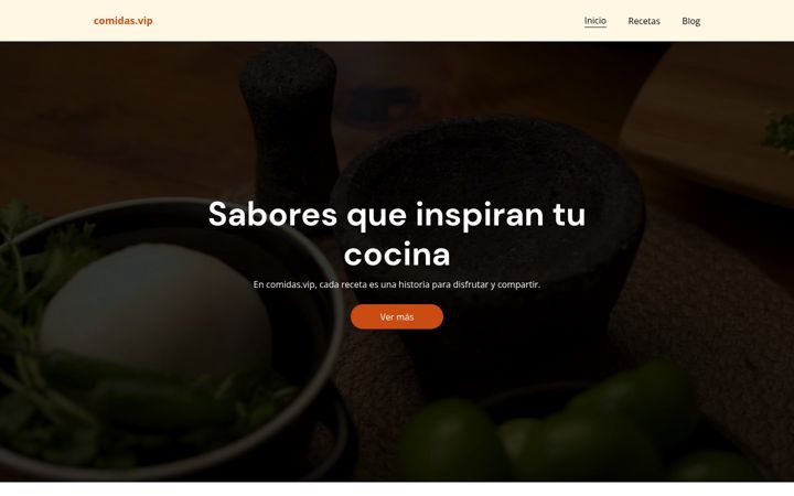 Screenshot of comidas.vip
