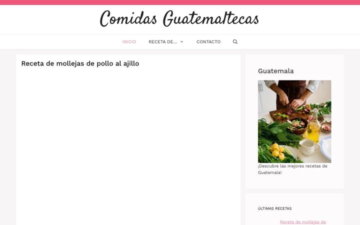 Screenshot of comidasguatemaltecas.pro