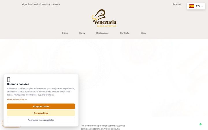 Screenshot of comidavenezolana.es