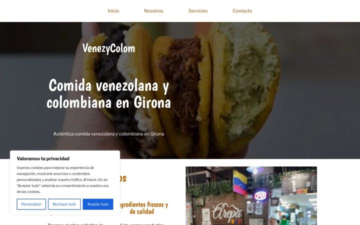 Screenshot of comidavenezycolom.es
