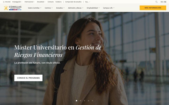 Screenshot von comillas.edu