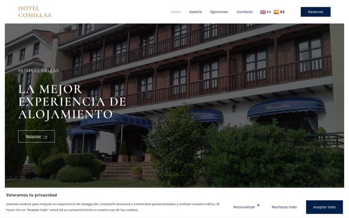 Screenshot of comillashotel.es