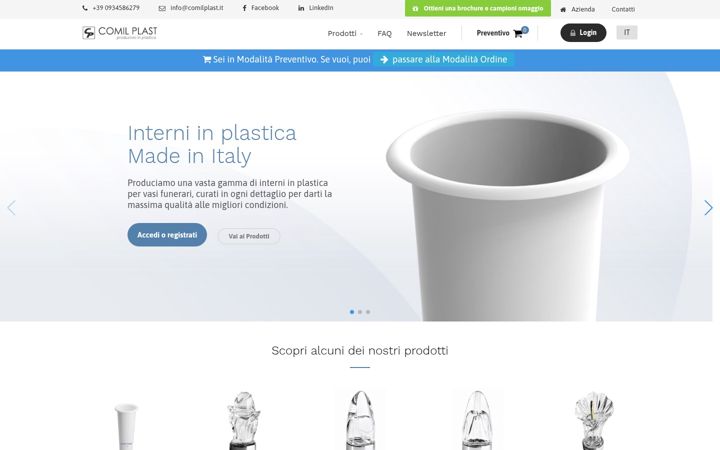 Екранна снимка на comilplast.it