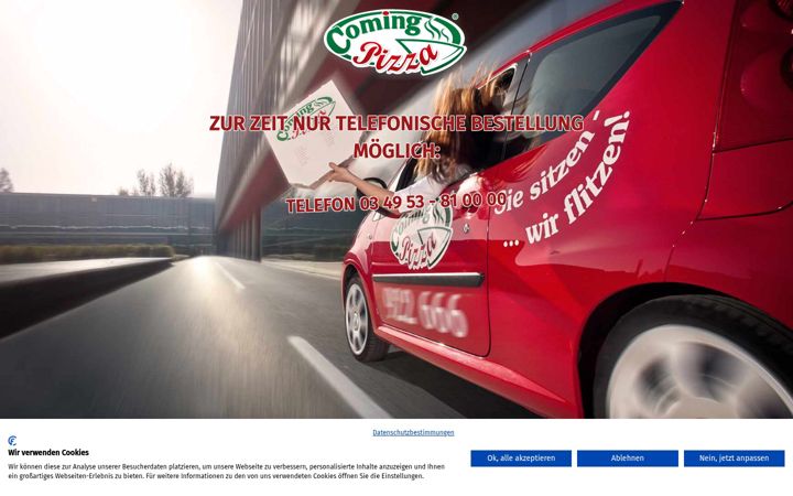 Screenshot of coming-pizza-graefenhainichen.de