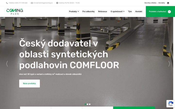 Ekrano kopija coming.cz