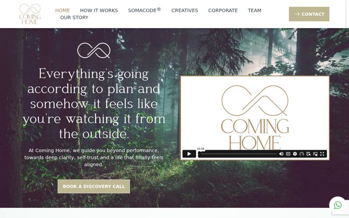 Screenshot of cominghomecoaching.com