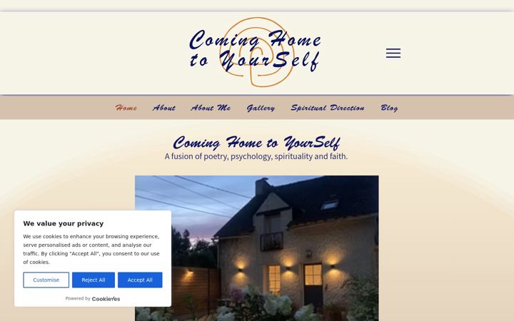 Screenshot of cominghometoyourself.co.uk