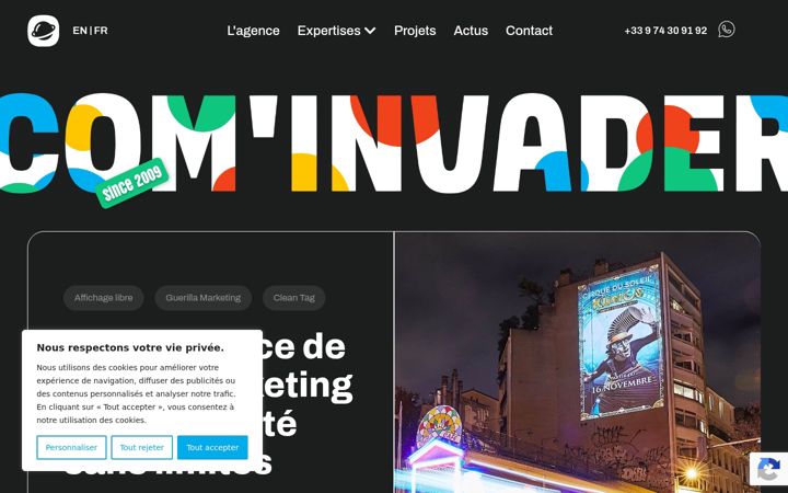 Screenshot of cominvader.net