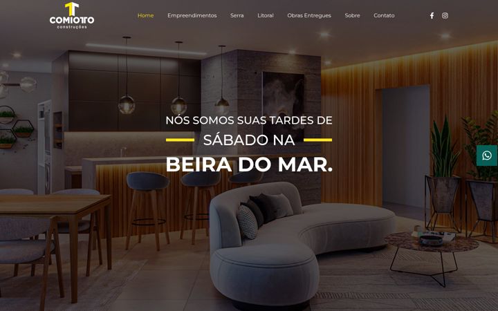 Screenshot of comiottoconstrucoes.com.br