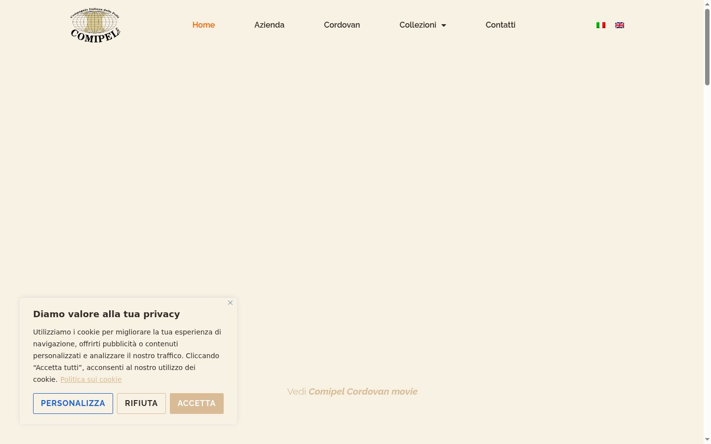 Skärmbild av samtyckesbannern som visades före någon interaktion
