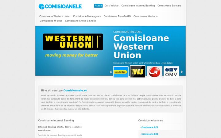 Capture d'écran de comisioanele.ro