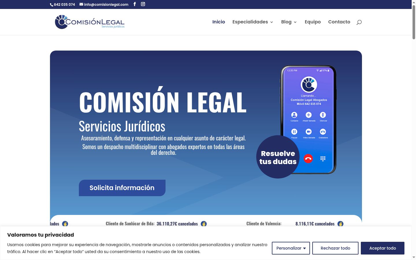 Screenshot des Einwilligungsbanners vor jeglicher Interaktion