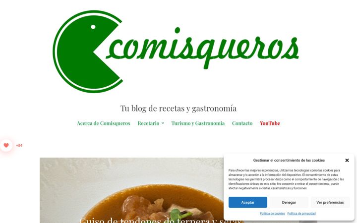 Screenshot of comisqueros.es