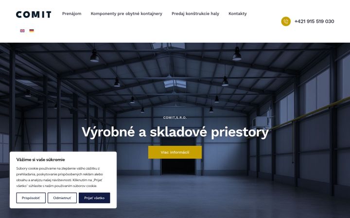 Screenshot of comit.sk