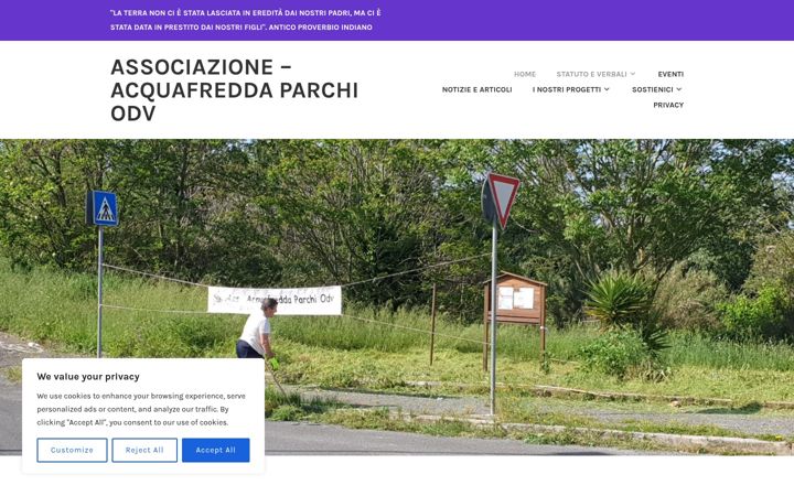 Screenshot of comitatoacquafredda.it