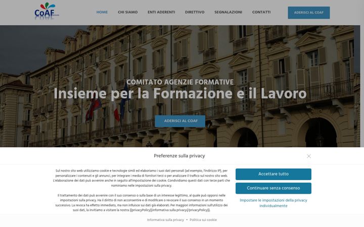Screenshot of comitatoagenzieformative.it