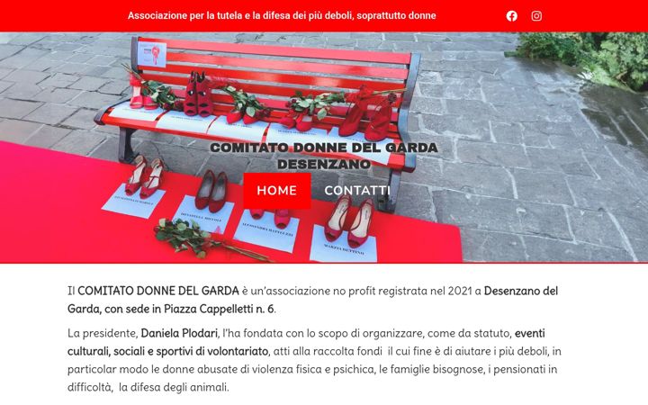 Screenshot of comitatodonnedelgarda.it
