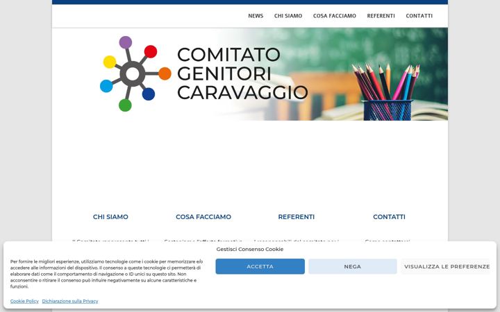 Capture d'écran de comitatogenitoricaravaggio.it