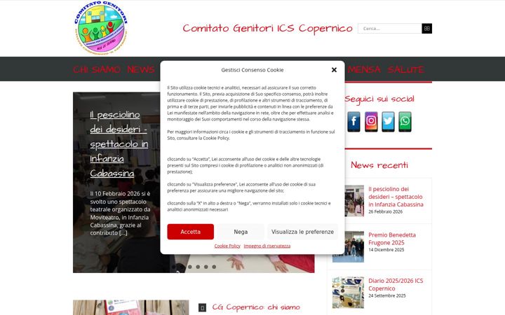 Capture d'écran de comitatogenitoricopernico.it