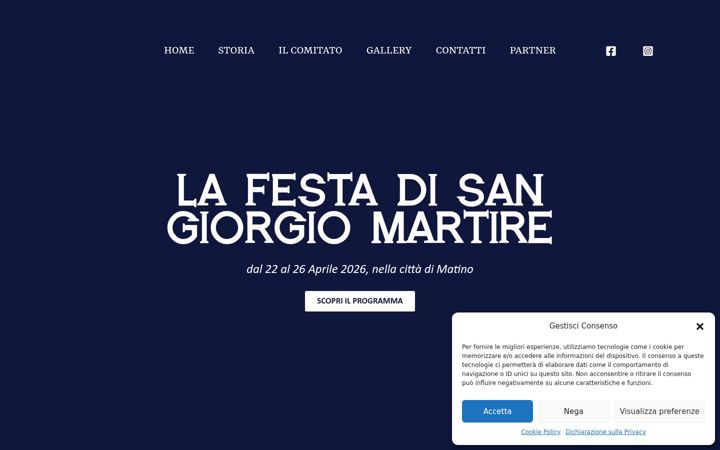Screenshot of comitatosangiorgiomatino.it