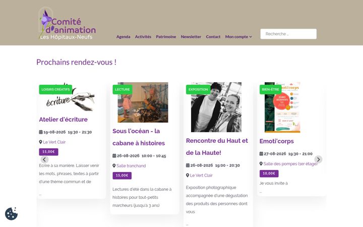 Snímek obrazovky comite-animation-hn.fr