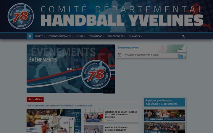 Screenshot ta' comite78-handball.org