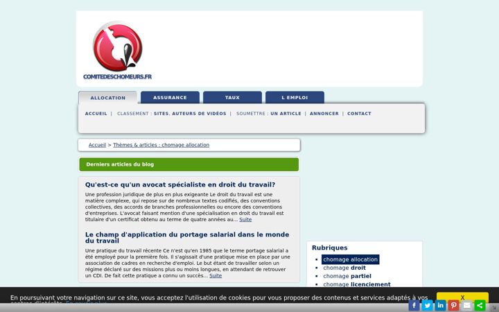Snímek obrazovky comitedeschomeurs.fr