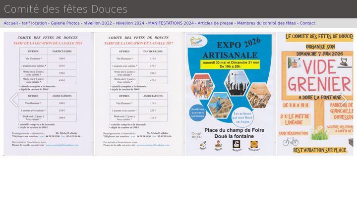 Snímek obrazovky comitedesfetesdouces.fr