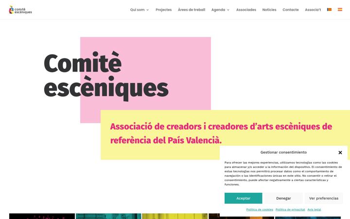 Screenshot ta' comiteesceniques.org