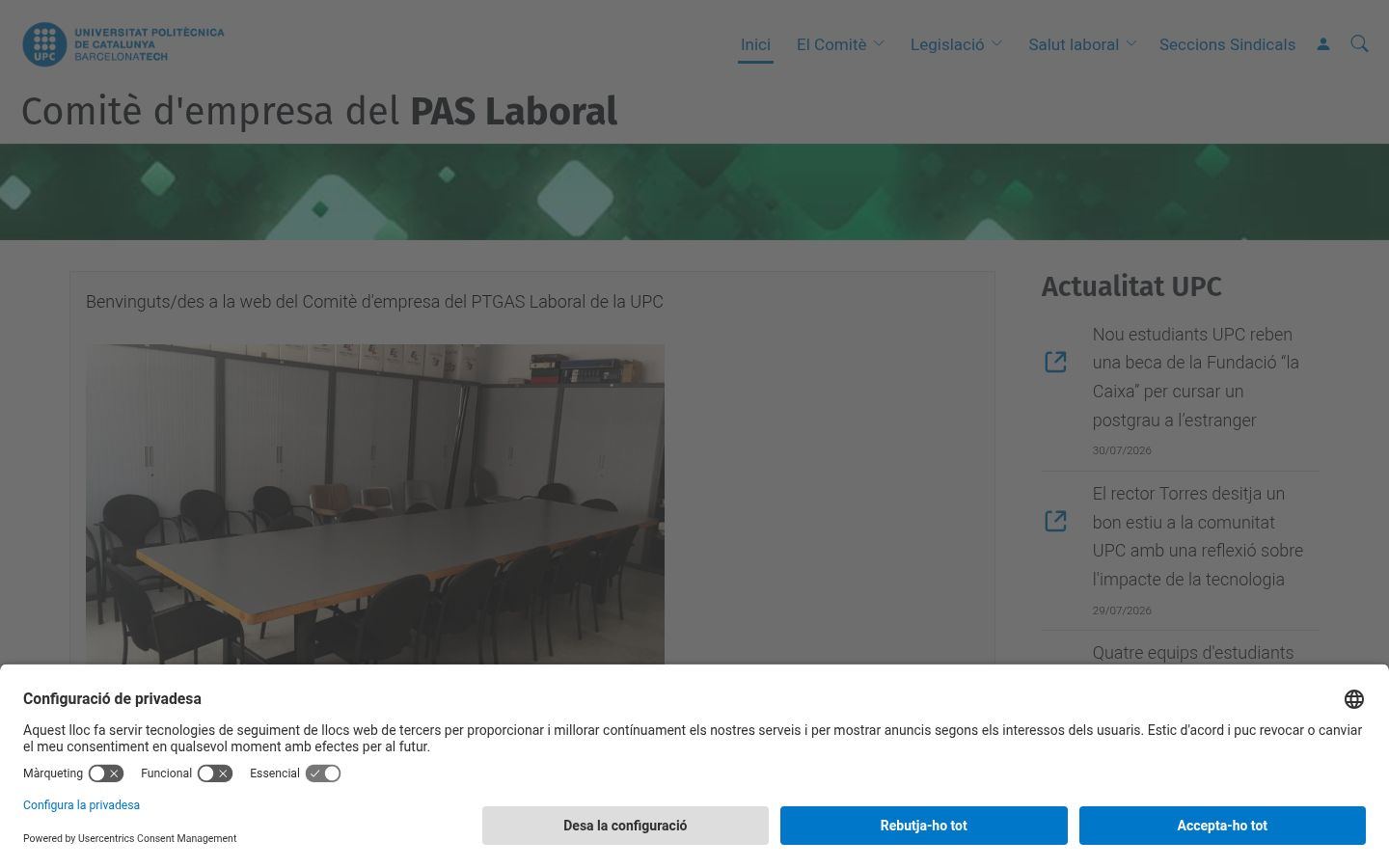 Screenshot des Einwilligungsbanners vor jeglicher Interaktion